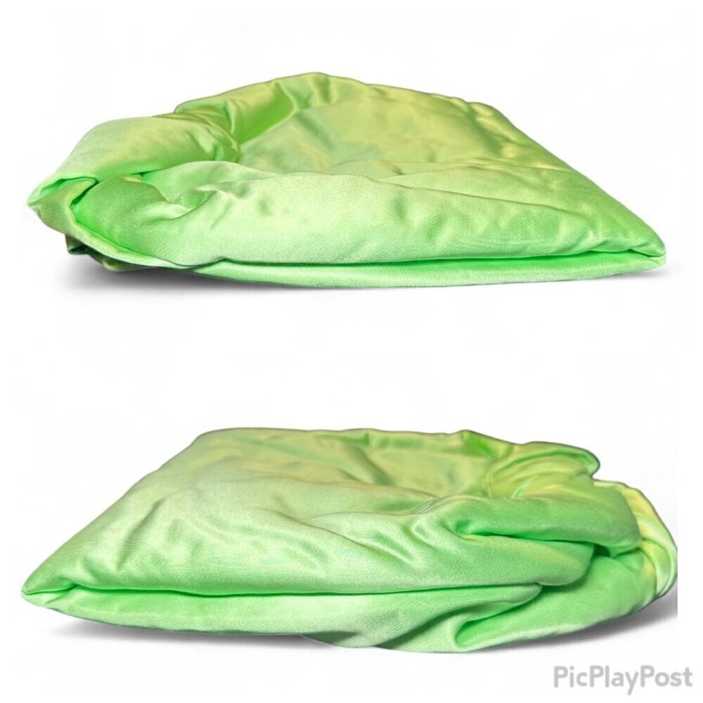 A.L.C Satin Paloma Clutch Bag with Twisted Handles NWT - Grass Green - Picture 14 of 16